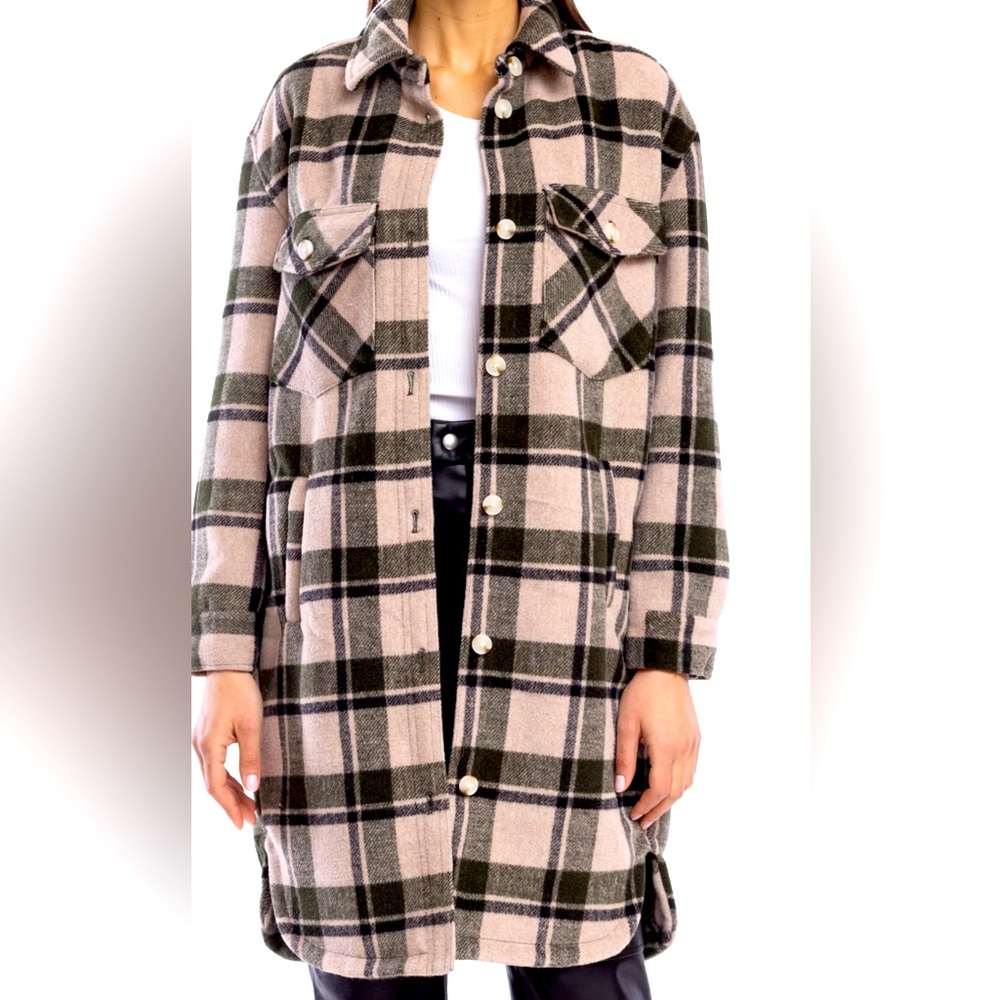BLANKNYC Plaid Long Shacket PERFECT TIMING